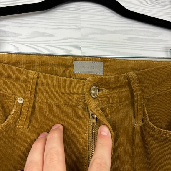 MOTHER High Waisted Looker Ankle Chew Brown Corduroy Pants Size 26 - Picture 4 of 14